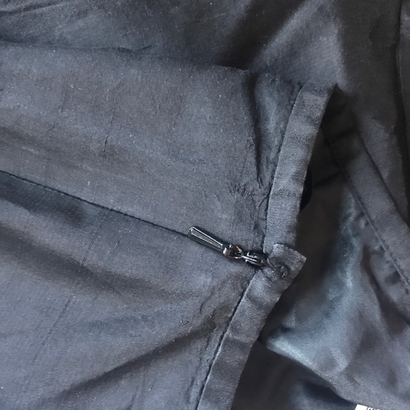 Vintage 90s pure silk black high waisted capris - Picture 5 of 7